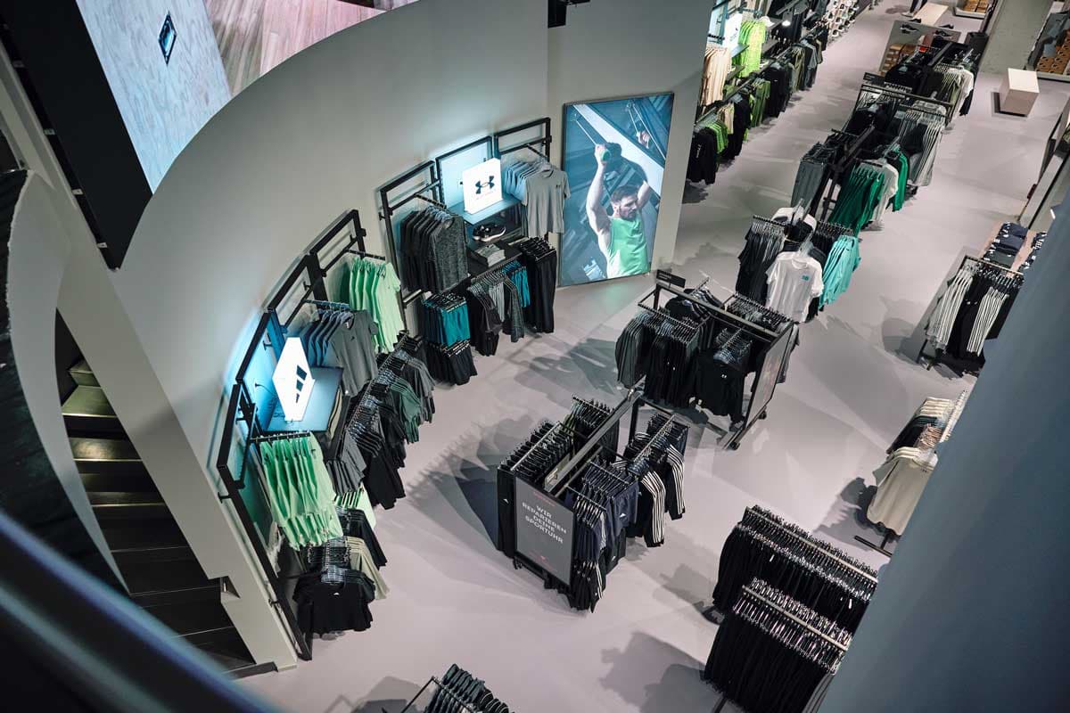 In-store shop at SportScheck Bielefeld.