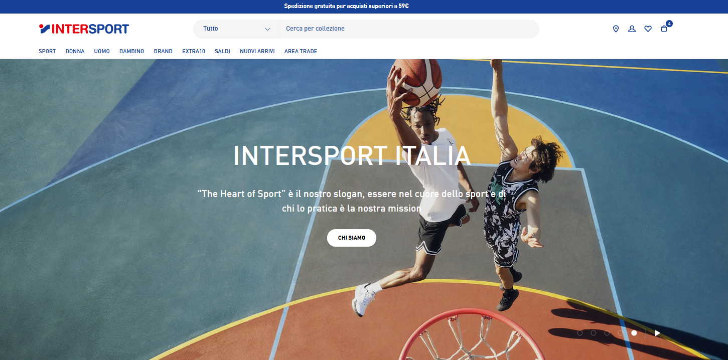 Homepage Intersport Italia